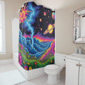 Künstlerischer Sturm Duschvorhang (Beispiel)