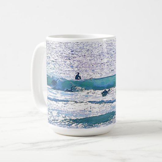 Künstlerischer Surfer Tasse Cup (Vorderseite Links)