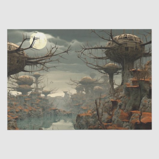 Künstlerischer Surrealismus Seidenpapier (Vorderseite)