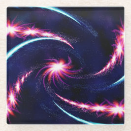 Künstlerischer Swirl Glasuntersetzer