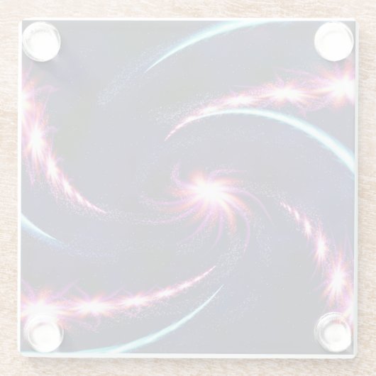 Künstlerischer Swirl Glasuntersetzer (Rückseite)