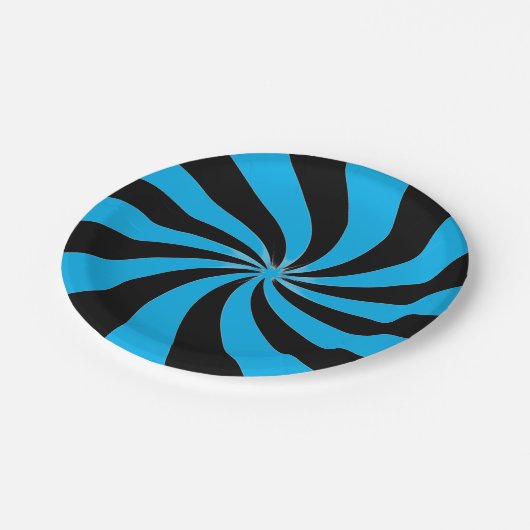 Künstlerischer Swirl Pappteller (Schrägansicht)