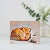 *~* Künstlerischer Tierroter Fox Ap18 Artistische  Postkarte (Stehend Vorderseite)
