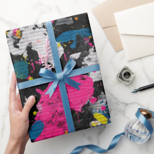 Künstlerischer Tintenspritzer Multifarben Abstrakt Geschenkpapier