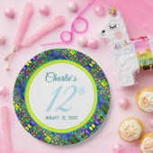 Künstlerischer, vielfarbiger, beliebter, benutzerd pappteller (Party)