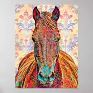 Künstlerischer Vintage-Pferd-Kunstdruck Poster