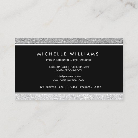 Künstlerischer Visitenkarte (Rückseite)