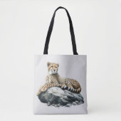 Künstlerischer Wasserfarben Gepard Tasche (Vorderseite)