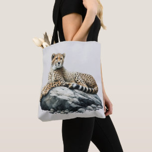 Künstlerischer Wasserfarben Gepard Tasche