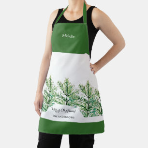 Künstlerischer Wasserfarbenbaum Personalisiert Schürze