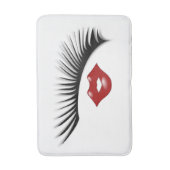 Künstlerischer weiblicher Chic-Eyelashes-u. Badematte (Vorderseite Vertikal)