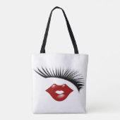 Künstlerischer weiblicher Chic-Eyelashes-u. Tasche (Rückseite)