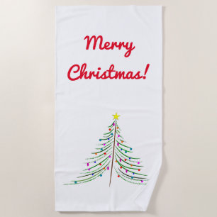 Künstlerischer Weihnachtsbaum + "Frohe Strandtuch