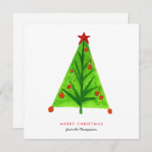 Künstlerischer Weihnachtsbaum zeitgenössischer Sti Feiertagskarte (Vorne/Hinten)