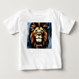 Künstlerischer Wilder Afrikanische Löwe Baby T-shirt