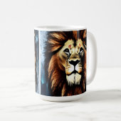 Künstlerischer Wilder Afrikanische Löwe Kaffeetasse (VorderseiteRechts)