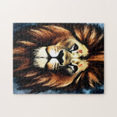 Künstlerischer Wilder Afrikanische Löwe Puzzle (Horizontal)