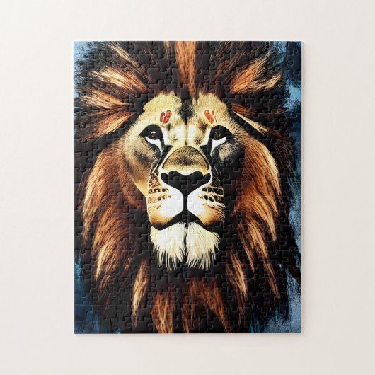 Künstlerischer Wilder Afrikanische Löwe Puzzle (Vertikal)
