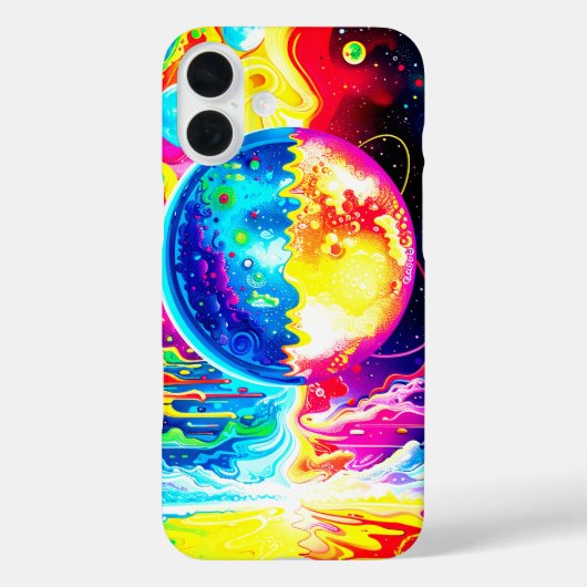 Künstlerischer World Phone Case (Rückseite)