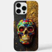 künstlerischer Zuckerschädel Case-Mate iPhone Hülle (Rückseite)