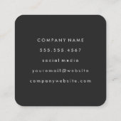 Künstlerisches 3-Imitat-Muster Quadratische Visitenkarte (Rückseite)