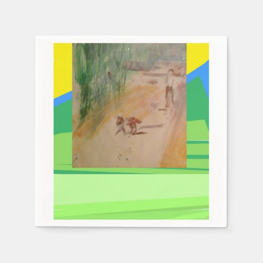 künstlerisches Abstrakt Serviette (Vorderseite)