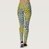 Künstlerisches Abstraktes gelbes Gradient Leopard Leggings (Rückseite)