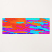 Künstlerisches Abstraktes Regenbogenfarbenes Malmu Yogamatte (Vorderseite (Horizontal))