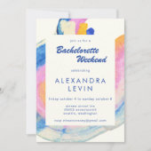 Künstlerisches Abstraktes Wasserbad Lido di Lugano Einladung (Vorderseite)