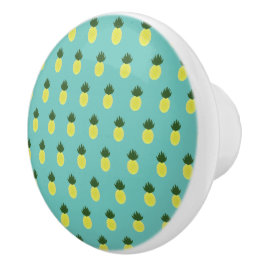 Künstlerisches Ananas-Muster im Sommer Keramikknauf