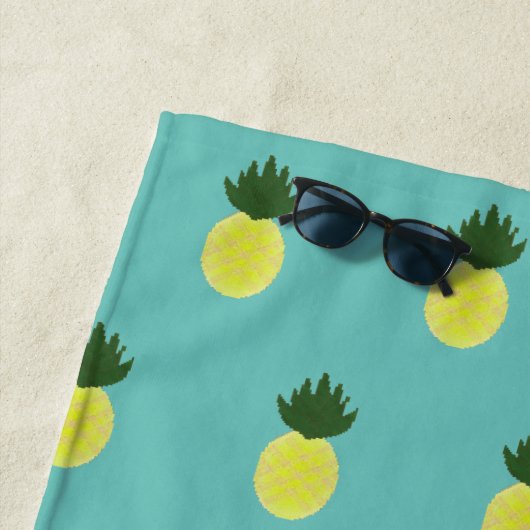 Künstlerisches Ananas-Muster im Sommer Strandtuch (Beispiel)