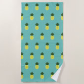 Künstlerisches Ananas-Muster im Sommer Strandtuch (Vorderseite)