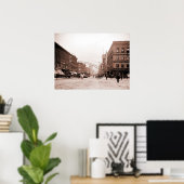 Künstlerisches antikes Foto High Street Columbus O Poster (Heimbüro)