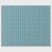 Künstlerisches Aquamarines blaues Weiß Zigzag Stri Geschenkpapier (Flach)