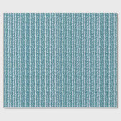 Künstlerisches Aquamarines blaues Weiß Zigzag Stri Geschenkpapier (Flach)