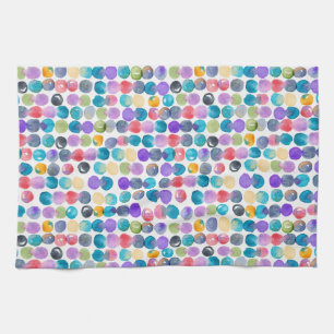 Künstlerisches Aquarell-Teetuch – Modernes Abstrak Geschirrtuch