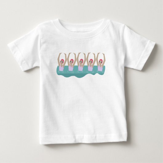 Künstlerisches Baden | Künstlerische Schwimmillust Baby T-shirt (Vorderseite)