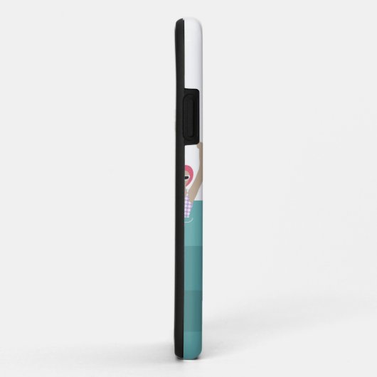 Künstlerisches Baden | Künstlerische Schwimmillust Case-Mate iPhone Hülle (Hinten/Rechts)