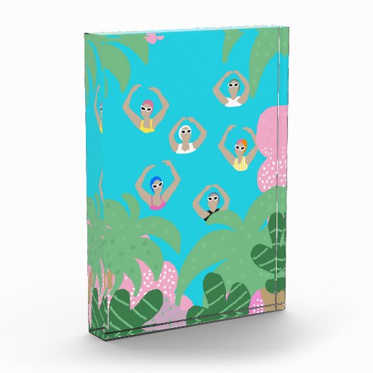 Künstlerisches Baden | Künstlerische Schwimmillust Fotoblock (Links)