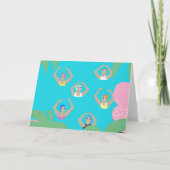 Künstlerisches Baden | Künstlerische Schwimmillust Karte (Vorderseite)