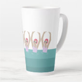 Künstlerisches Baden | Künstlerische Schwimmillust Milchtasse (Rechte Ecke)