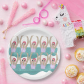 Künstlerisches Baden | Künstlerische Schwimmillust Pappteller (Party)