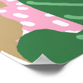 Künstlerisches Baden | Künstlerische Schwimmillust Poster (Ecke)