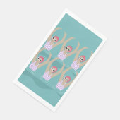 Künstlerisches Baden | Künstlerische Schwimmillust Serviette (Ecke)