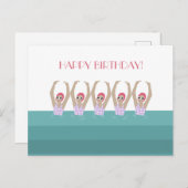 Künstlerisches Baden | Schwimmbild Geburtstag Postkarte (Vorne/Hinten)