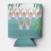 Künstlerisches Baden | Synchro Schwimmbad tropisch Dosenkühler (Vorderseite)