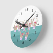 Künstlerisches Baden | Synchro Swimming Design Art Runde Wanduhr (Winkel)
