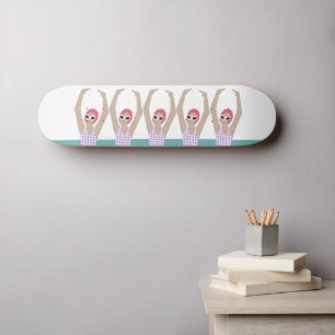 Künstlerisches Baden   Synchro Swimming Design Art Skateboard