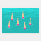 Künstlerisches Baden unter Wasser Geschenkpapier Set (Vorderseite)