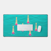 Künstlerisches Baden unter Wasser Schreibtischunterlage (Tastatur & Maus)